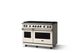 Viking® 5 Series 48" Pure White Pro Style Gas (LP) Range with Brushed Brass Trim-2