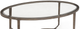 Table à cocktail ovale de Magnussen Home® Copia - Argent antique/Doré-3