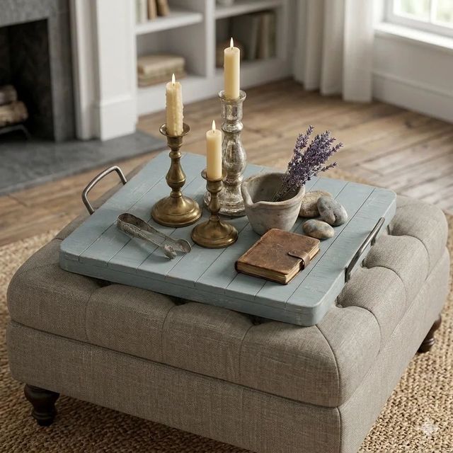 Sunny Designs™ Sea Grass Ottoman Tray-1