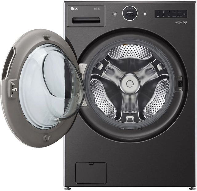 LG 5 Cu. Ft. Black Steel Front Load Washer-1