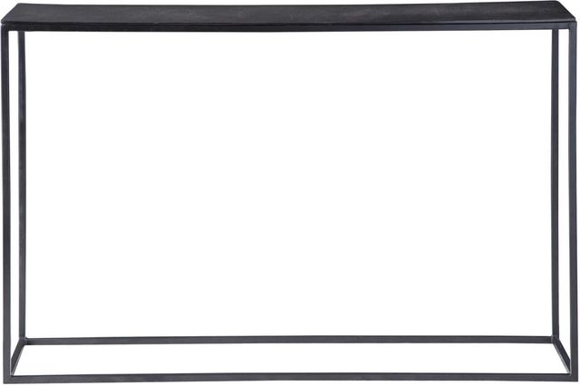 Uttermost® Coreene Antique Bronze Console Table with Aged Black Base-3