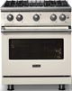 Viking® 5 Series 30" Pure White Pro Style Gas (LP) Range with Polished Chrome Trim-4