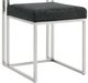 Armen Living Anastasia 2-Piece Brushed Stainless Steel/Charcoal Upholstered Dining Side Chair Set-5