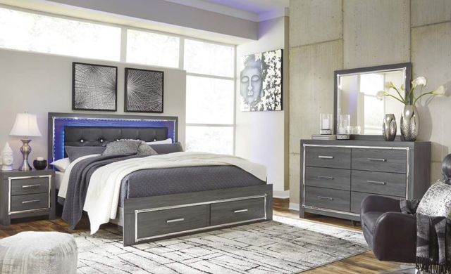 Signature Design by Ashley® Lodanna 3-Piece Gray Full Panel Storage Bed Set-4