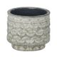 A & B Home Gray Planter with Patterns and Pedestal Base-0