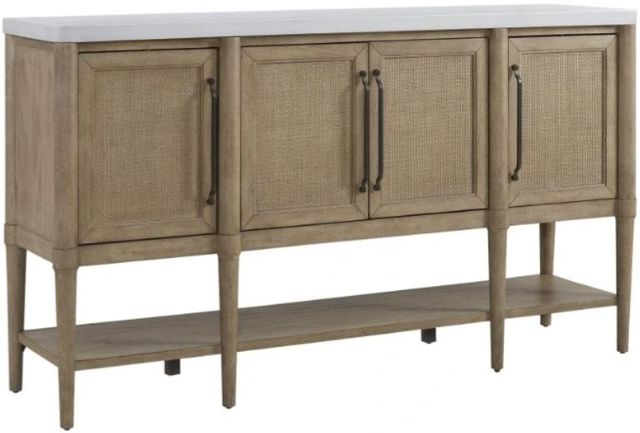 Bernards Citrus Heights Cement Top Server with Cane Base-0