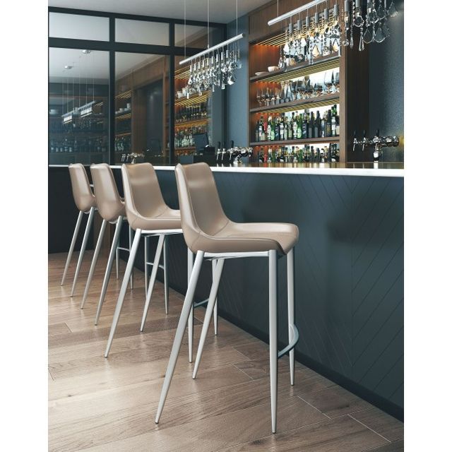 Zuo® Modern Magnus Gray/Silver Bar Chair-2