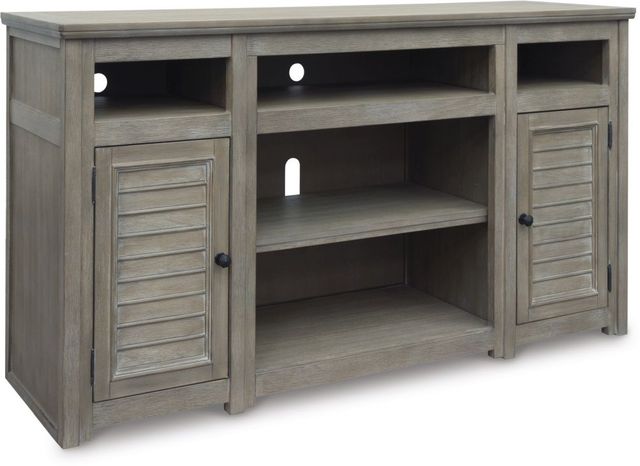 Signature Design by Ashley® Moreshire Bisque 72" TV Stand with Electric Fireplace-2