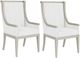 Riverside Furniture Hepburn 2-Piece Platinum Drift Upholstered Dining Arm Chair Set-0