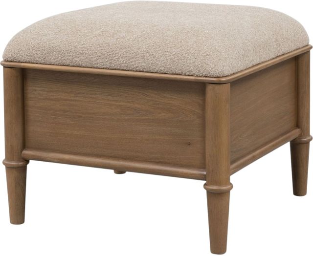 Modus Furniture Whitmore Beige/Claystone Storage Ottoman-0