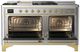 Ilve® Majestic III 60" Stainless Steel Pro Style Dual Fuel Liquid Propane Range with French Top and Brass Trim-1