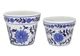 A & B Home 2-Piece Large and Small Blue/White Porcelain Planters Set-0