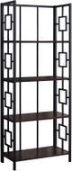 Monarch Specialties Inc. Espresso 62" Black Metal Etagere Bookcase-1