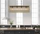 Cal® Lighting & Accessories Palencia 4-Light Distressed Oak Chandelier with Organza Shade-4