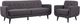 Elements International Hadley 2-Piece Heirloom Charcoal Living Room Seating Set with Chair-0
