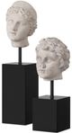 Currey & Company 2-Piece Beige/Black/Pale Gray Venus Head on Stand Set-1