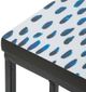 A & B Home  Blue Mosaic C-Tables with Black Metal Base-3