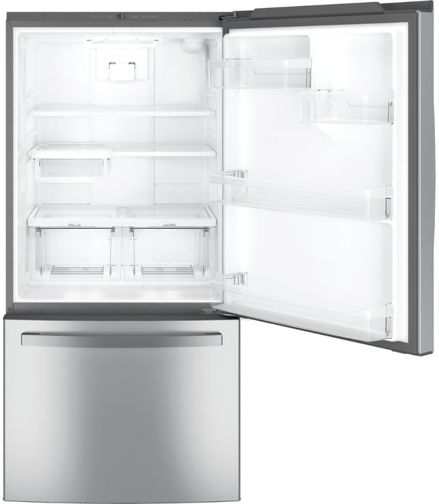 GE® Design 24.9 Cu. Ft. Fingerprint Resistant Stainless Steel Bottom Freezer Refrigerator-1