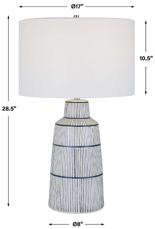 Uttermost® Breton Nautical Stripe Table Lamp-2