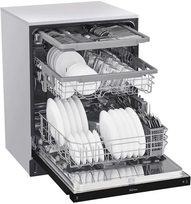 LG 24" Black Built In Front Control Dishwasher with QuadWash™ and 3rd Rack-2