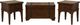 Liberty Furniture Aspen Skies 3-Piece Russet Brown Table Set-0
