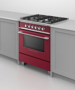 Fisher & Paykel 30" Red Freestanding Natural Gas Range