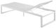 Linon Alora White Aluminum/Fabric Chaise Lounge-5