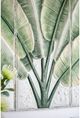 A & B Home Light Green Banana Leaves Triptych 3-Panel Wall Decor-3
