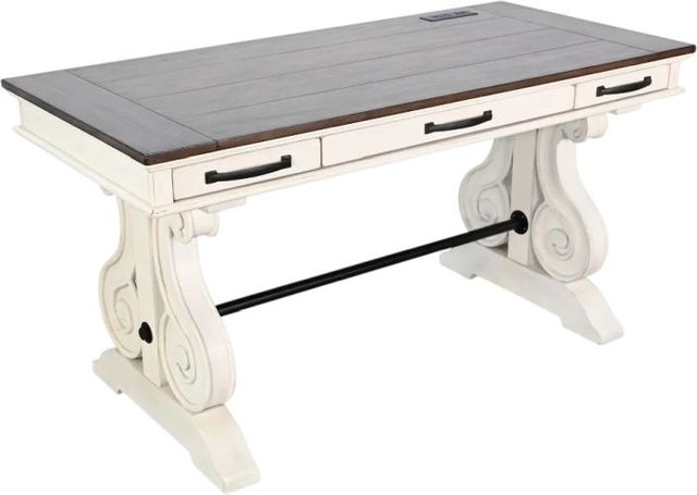 Sunny Designs™ Pasadena Buckskin/Marble White Writing Desk-0