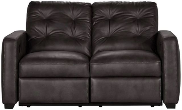 Hughes Furniture® 53019 Sheath Walnut Manual Reclining Loveseat-0