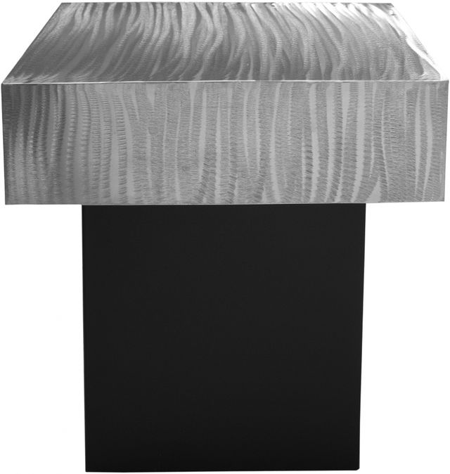 Meridian Furniture Palladium Silver/Black End Table-1