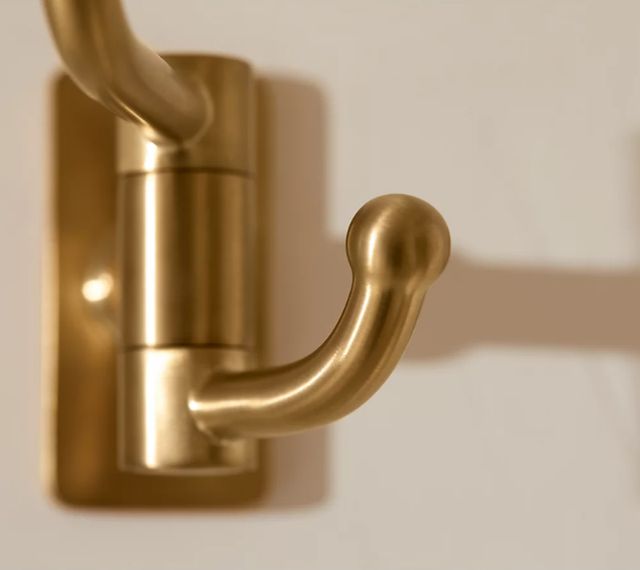 KOHLER® Castia™ by Studio McGee Vibrant Brushed Moderne Brass Double Robe Hook-1