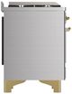 Ilve® Majestic III 48" Stainless Steel Pro Style Dual Fuel Liquid Propane Range with Griddle and Brass Trim-4
