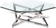 Magnussen Home® Lenox Square Glass Top Octagonal Cocktail Table with Chrome Base-0