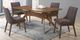 Elements International Razor 5-Piece Charcoal/Walnut Rectangular Dining Set-0