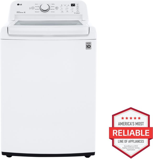 LG White Top Load Washer & Gas Dryer Laundry Pair-2