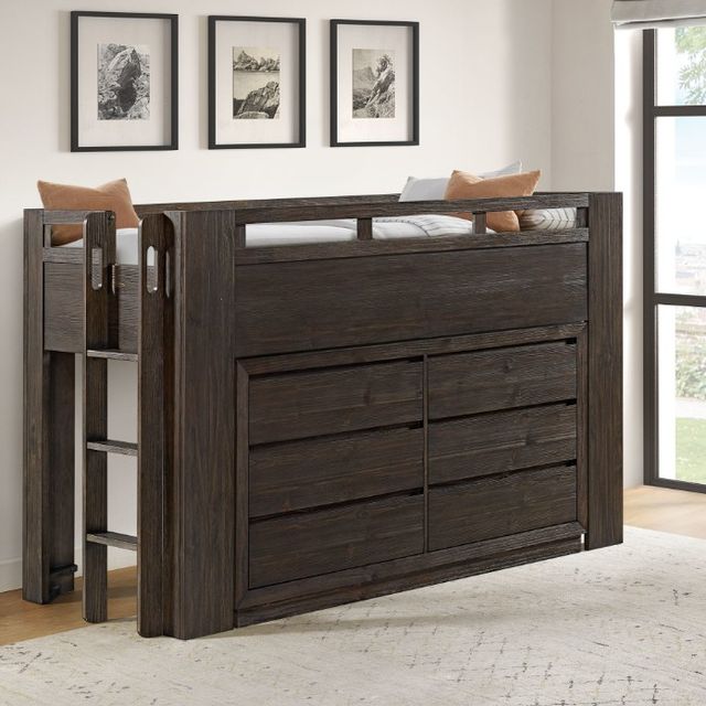 Westwood Design Bello Cocoa Youth Twin Low Loft Bed-1