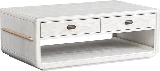 Magnussen Home® Sunset Cove Moonlight Pearl Rectangular Cocktail Table with Casters-0