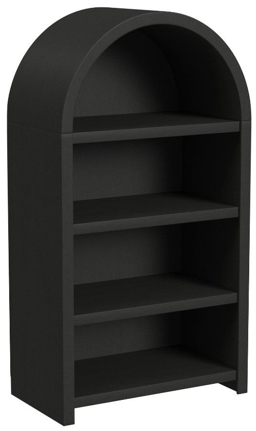 Elements International Ridgemont Black Open Bookcase-0