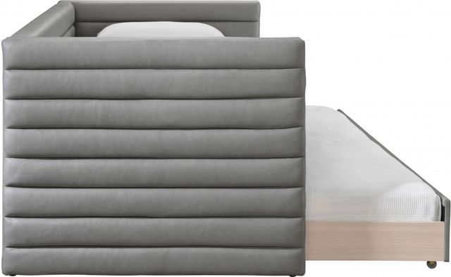 Meridian Furniture Beverly Gray Vegan Leather Twin Upholstered Daybed-2