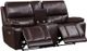New Classic® Home Furnishings Cicero Brown Leather Console Loveseat with Power Headrest and Footrest-2