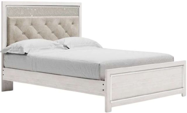 Signature Design by Ashley® Altyra White Queen Upholstered Panel Bed-0