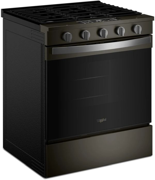Whirlpool® 30" Black Stainless Steel Slide-in Gas Range with Air Cooking Technology-2