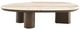 ACME Furniture Haidar Natural Marble Top Coffee Table with Brown Legs-3