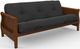 dhp furniture® Gray Walnut Wood Futon with Arms-0