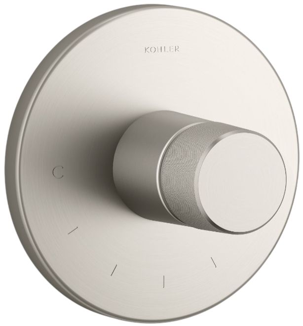 KOHLER® Components® MasterShower® Vibrant Brushed Nickel Temperature Control Valve Trim with Oyl Handle-0
