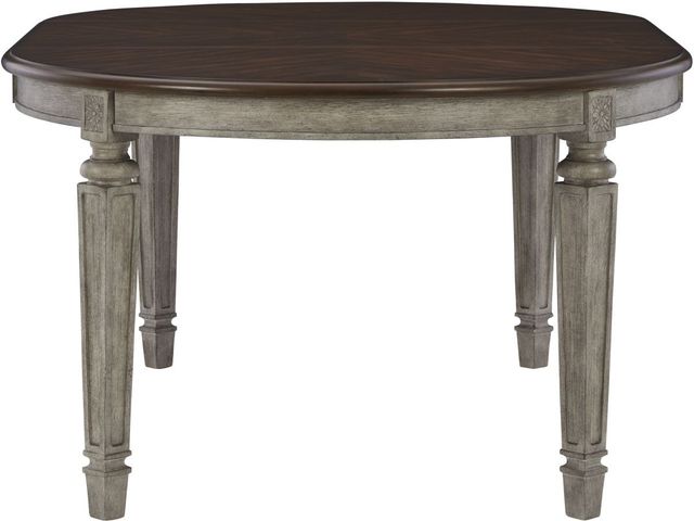 Signature Design by Ashley® Lodenbay Walnut Brown Dining Table with Antiqued Gray Base-2