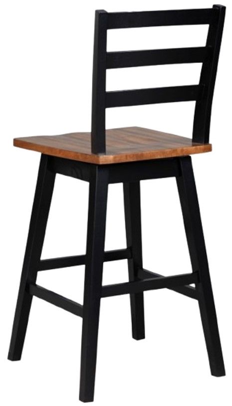 Signature Design by Ashley® Wildenauer Black/Brown Tall Swivel Bar Stool-3