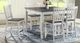 Elements International Kayla 7-Piece Gray/White Rectangular Counter Height Dining Set-0