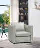 VIG Furniture Divani Casa Gray Leather Swivel Chair-4